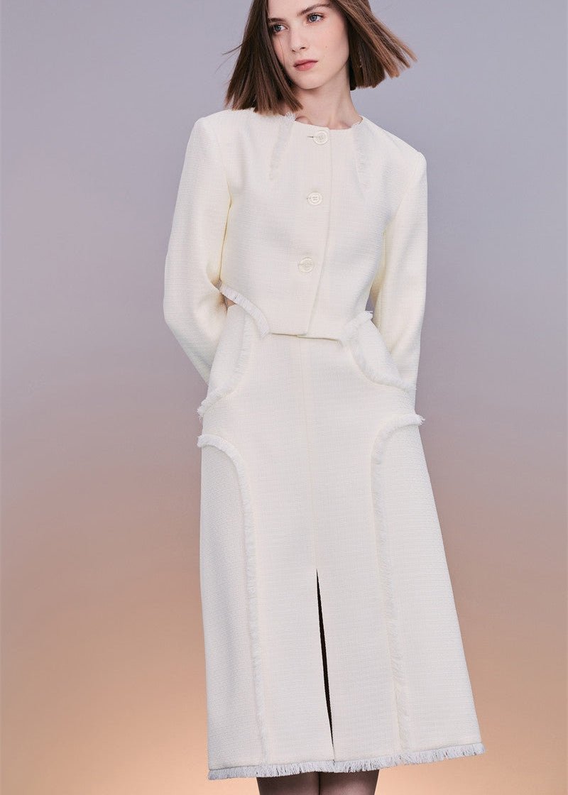 tweed fringed jacket & Skirt - Vera Lumina