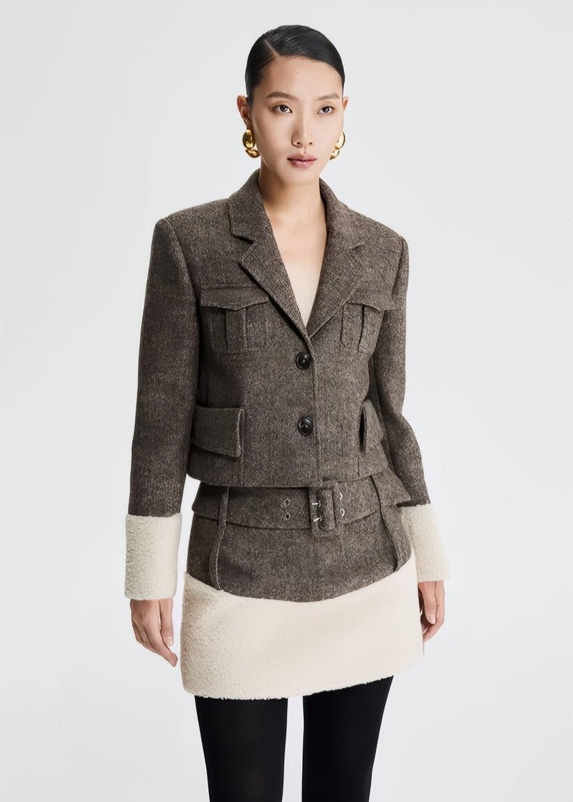 tweed high - end skirt - Vera Lumina