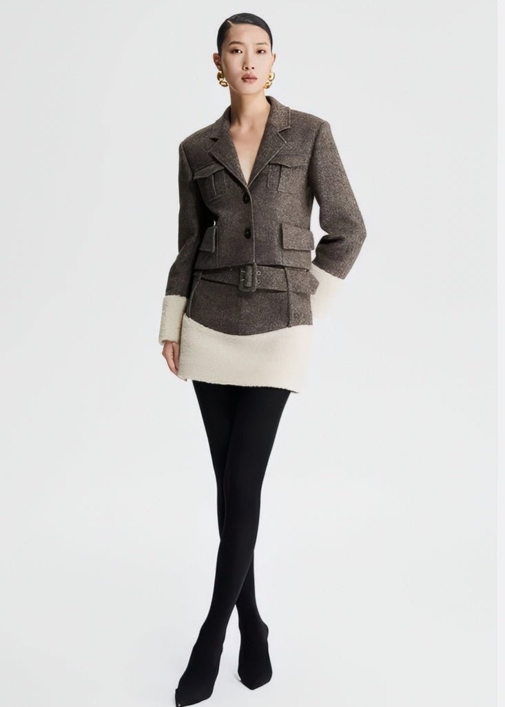 tweed high - end skirt - Vera Lumina