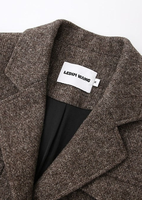 Tweed patchwork cropped jacket - Vera Lumina