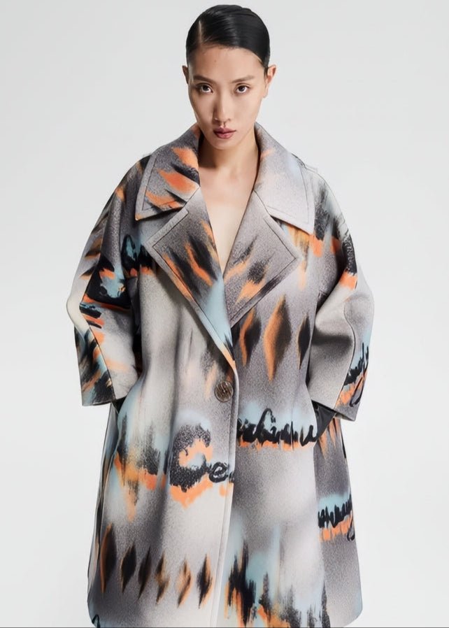 TWEED SILHOUETTE LONG COAT - Vera Lumina