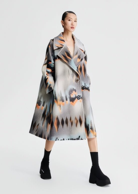 TWEED SILHOUETTE LONG COAT - Vera Lumina