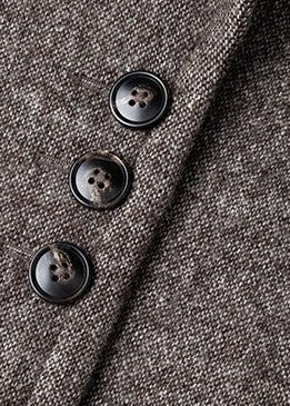 Tweed Trench Long Wool Coat - Vera Lumina
