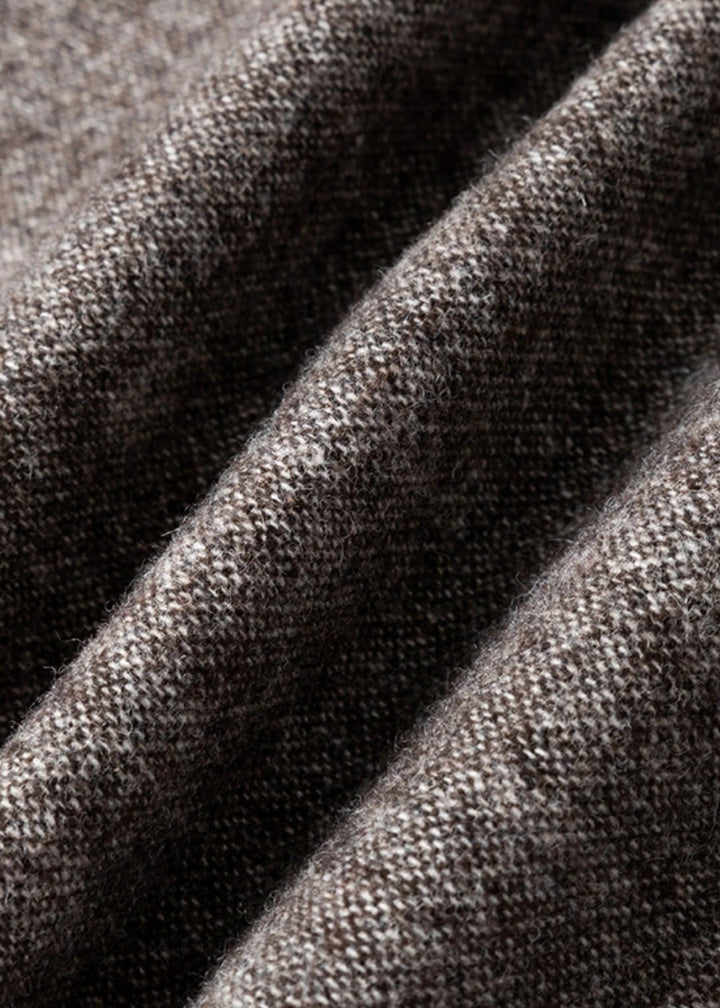 Tweed Trench Long Wool Coat - Vera Lumina