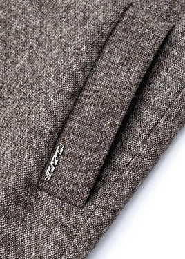 Tweed Trench Long Wool Coat - Vera Lumina
