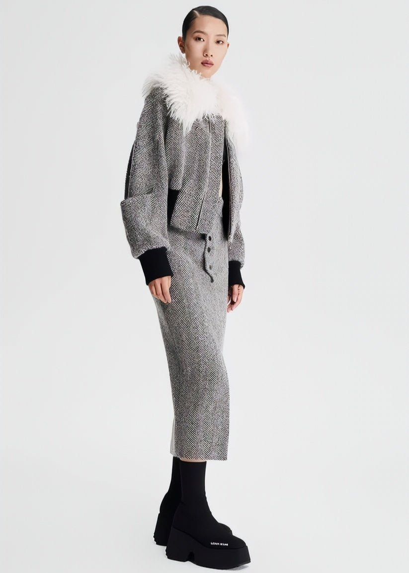 tweed wool skirt - Vera Lumina