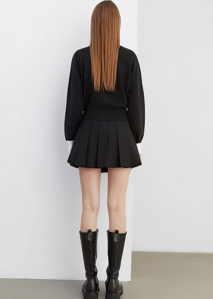 Two - Tone Ribbon Cardigan - Vera Lumina