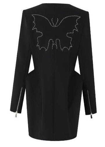 V - neck butterfly sleeve dress - Vera Lumina