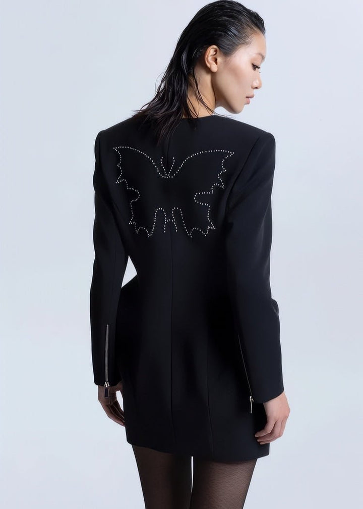 V - neck butterfly sleeve dress - Vera Lumina