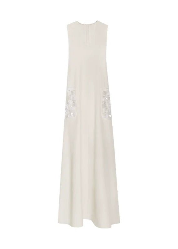v - neck floral sleeveless dress - Vera Lumina
