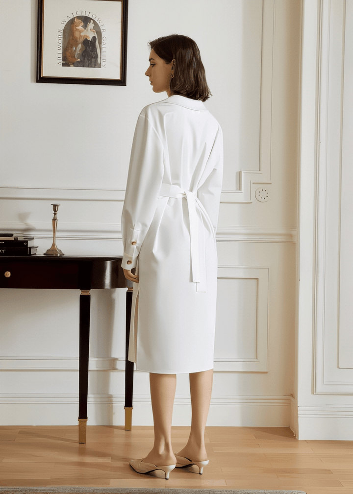 V - neck long sleeves dress - Vera Lumina