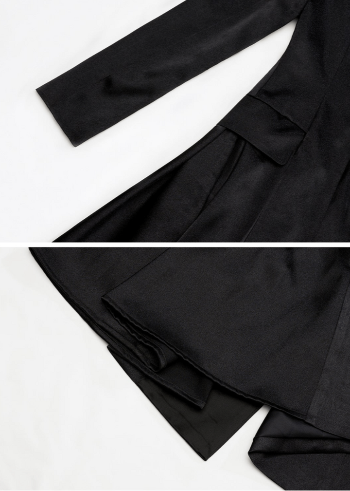 V - neck short drape dress - Vera Lumina
