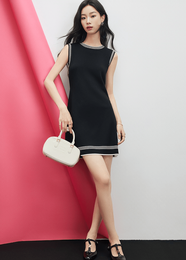 VARSITY TRIM DRESS - Vera Lumina