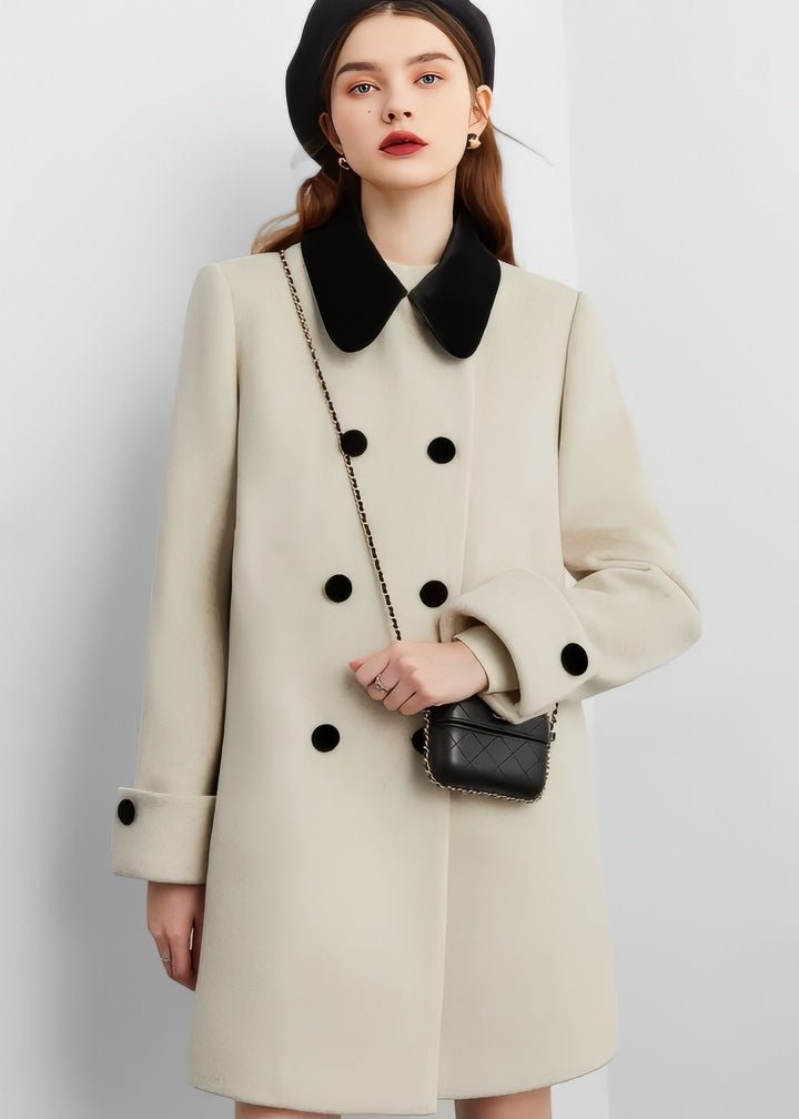 Velvet Collared A - Line Coat - Vera Lumina