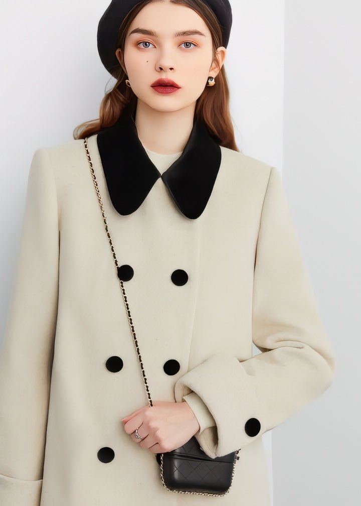 Velvet Collared A - Line Coat - Vera Lumina