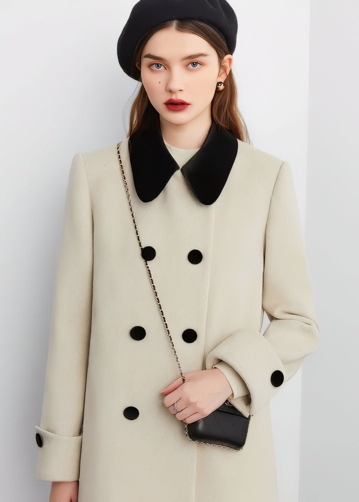 Velvet Collared A - Line Coat - Vera Lumina