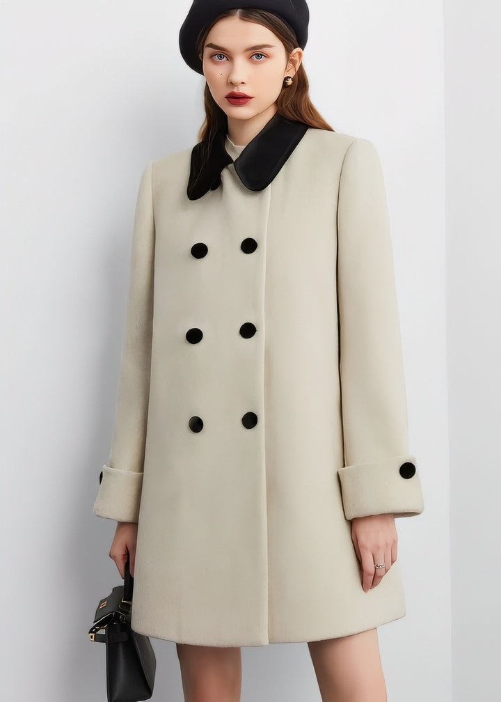 Velvet Collared A - Line Coat - Vera Lumina