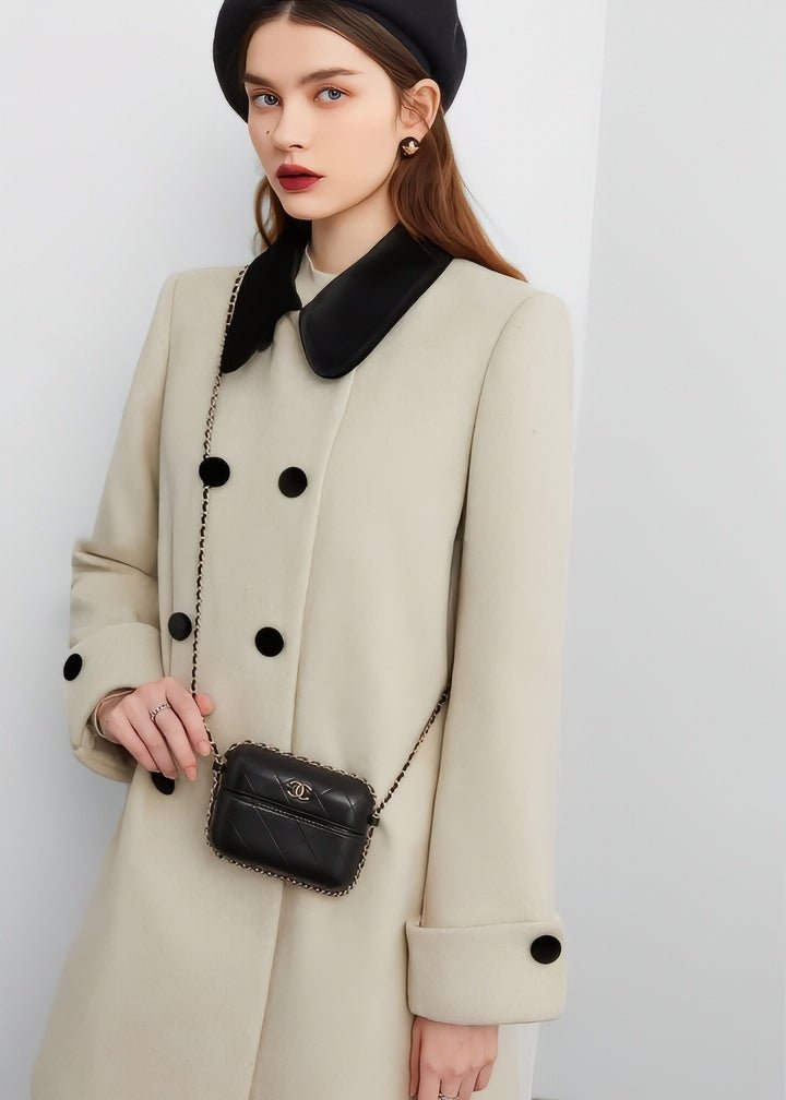 Velvet Collared A-Line Coat - Vera Lumina