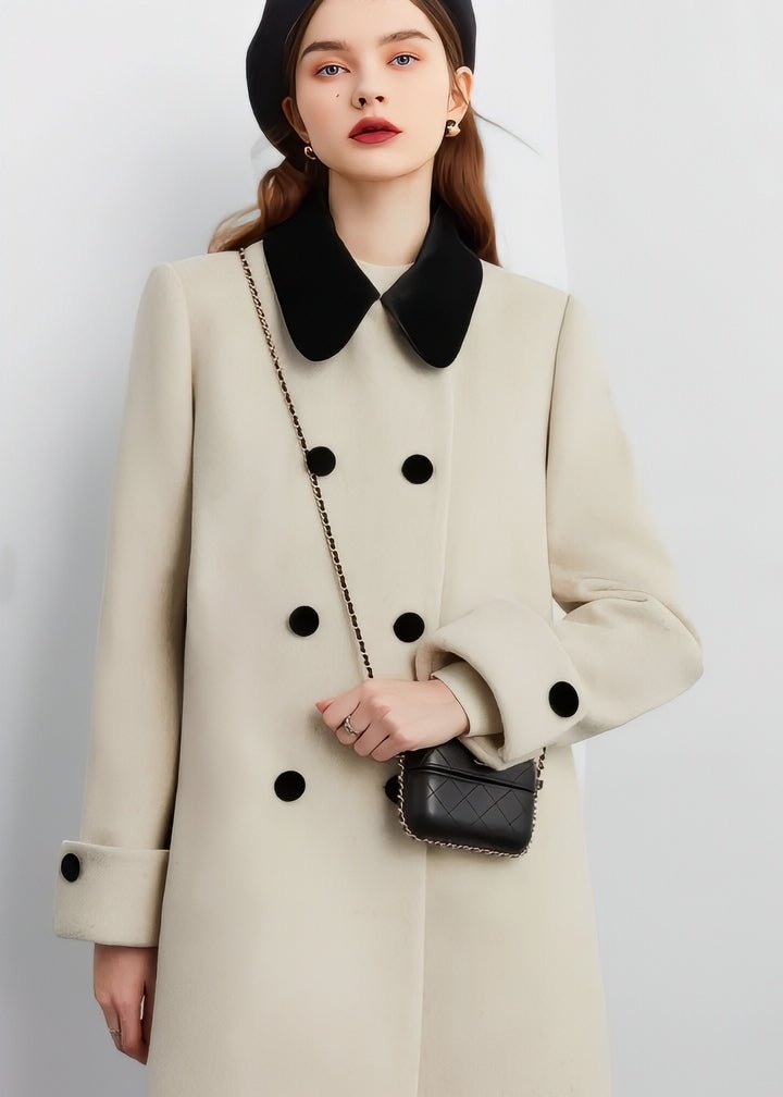 Velvet Collared A - Line Coat - Vera Lumina