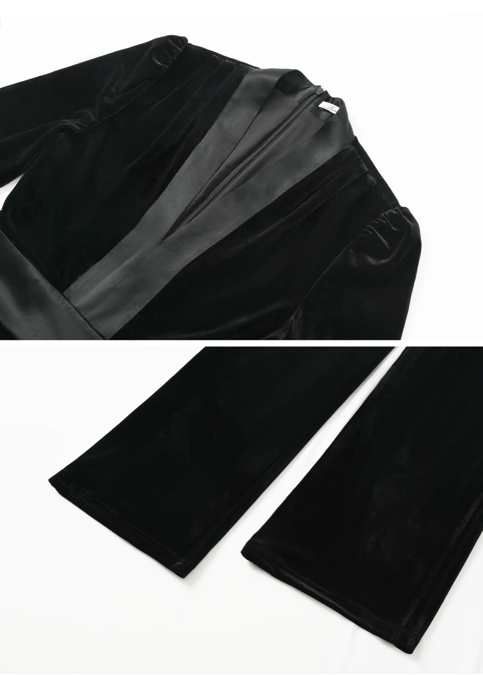 velvet drape waist jumpsuit - Vera Lumina