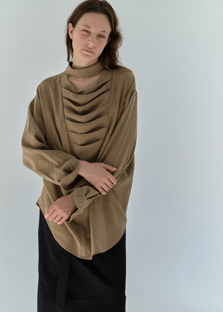 VERTEBRAE PLEAT SHIRT - Vera Lumina