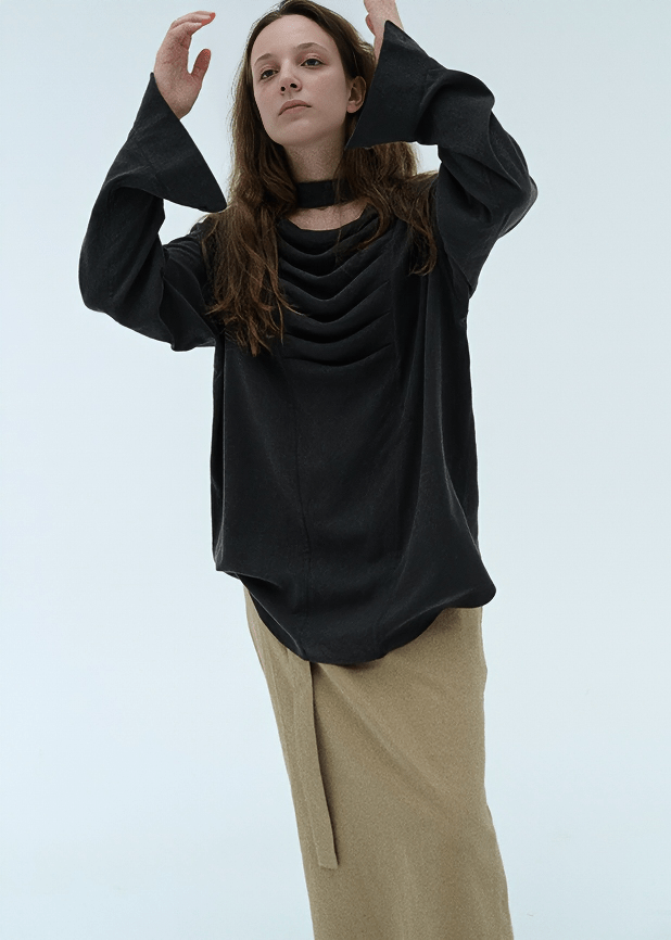 VERTEBRAE PLEAT SHIRT - Vera Lumina