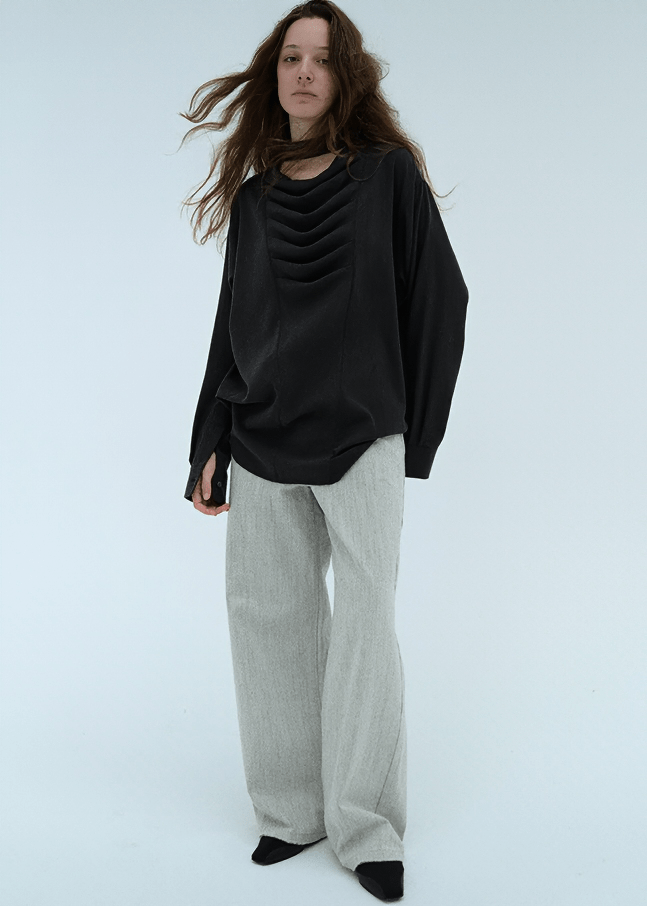 VERTEBRAE PLEAT SHIRT - Vera Lumina
