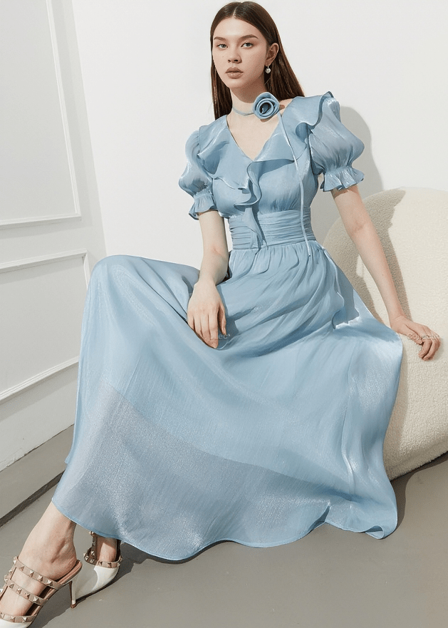 VICTORIAN RUFFLE MAXI DRESS - Vera Lumina