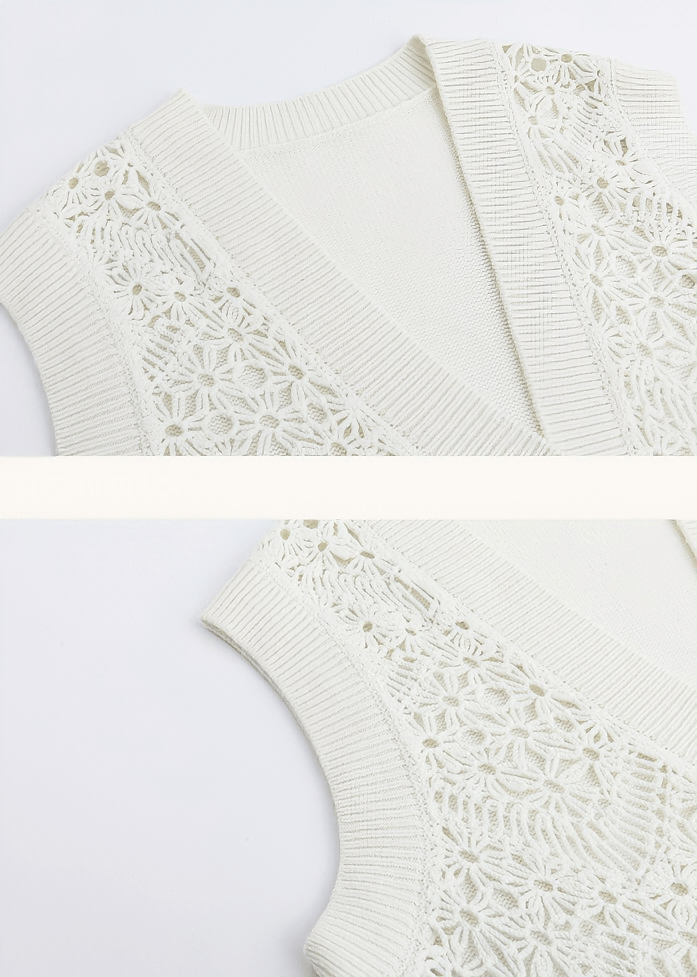 VINTAGE LACE KNIT VEST - Vera Lumina