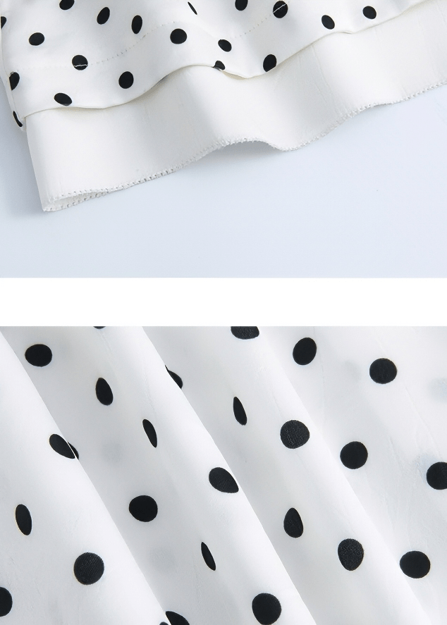 VINTAGE POLKA DOT OVERSIZED BLOUSE - Vera Lumina