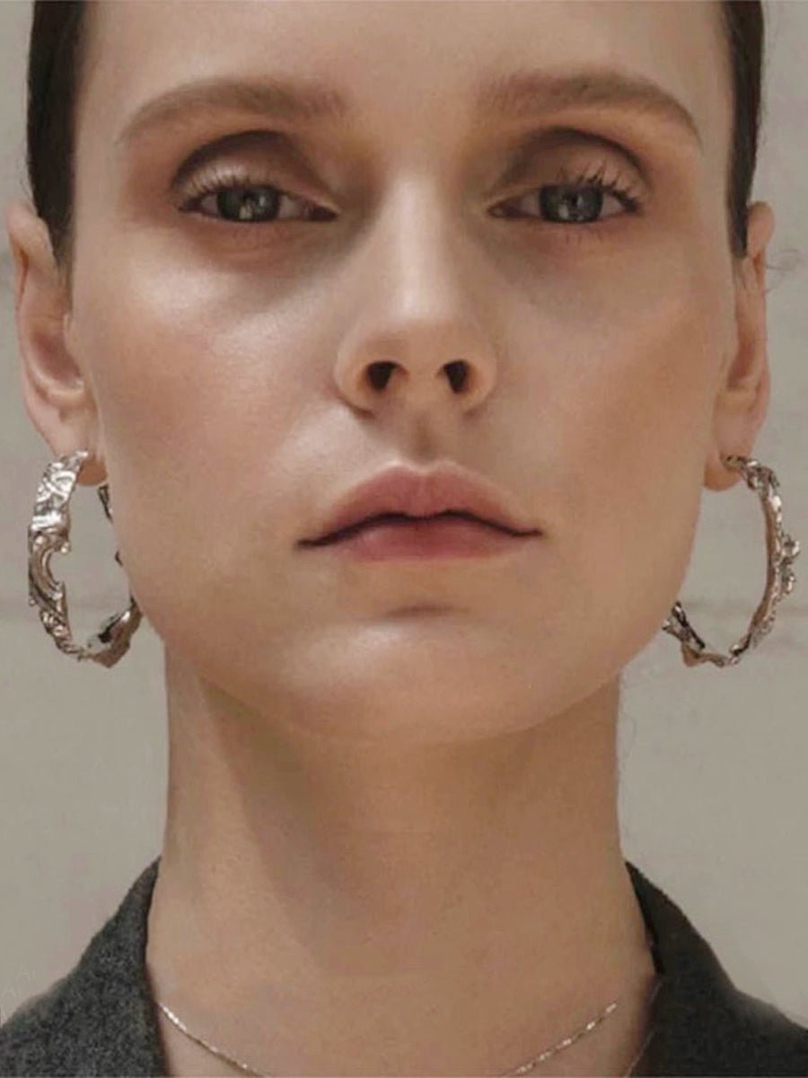 Volcanic Lava Pleated Earrings - Vera Lumina