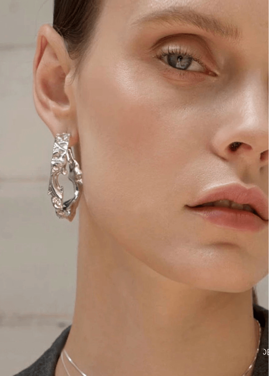 Volcanic Lava Pleated Earrings - Vera Lumina