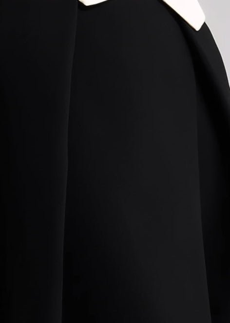 W Black pleated slit Skirt - Vera Lumina