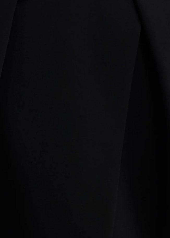 W Black pleated slit Skirt - Vera Lumina