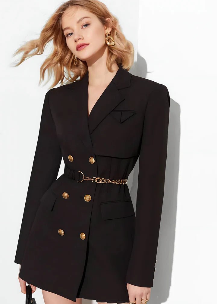 Waist Chain Tailored Jacket - Vera Lumina