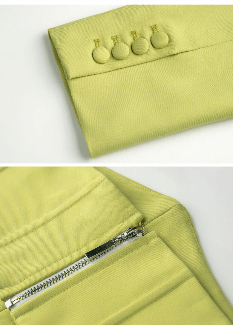 Waist V - neck suit jacket - Vera Lumina