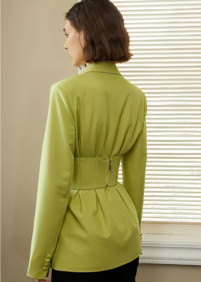 Waist V - neck suit jacket - Vera Lumina