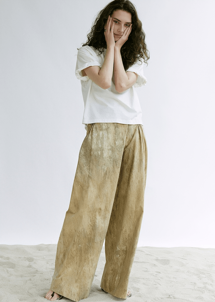 WASHED CULOTTE TROUSERS - Vera Lumina