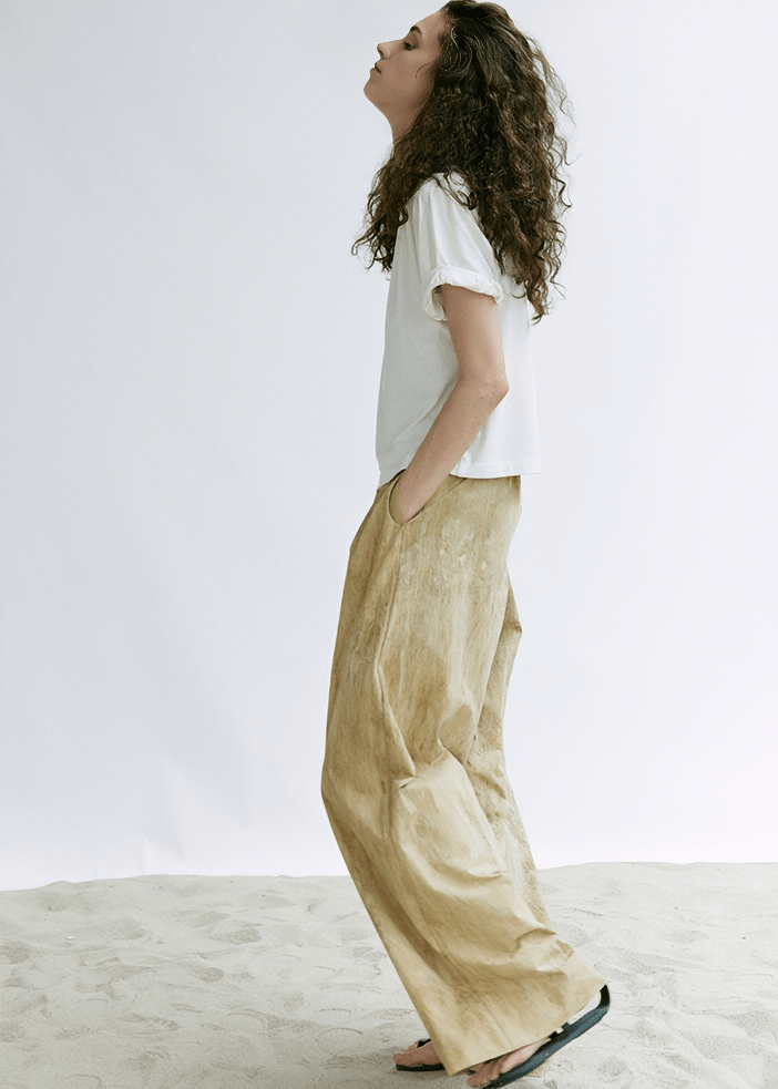 WASHED CULOTTE TROUSERS - Vera Lumina