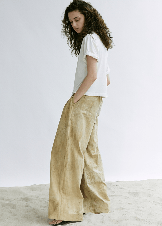 WASHED CULOTTE TROUSERS - Vera Lumina