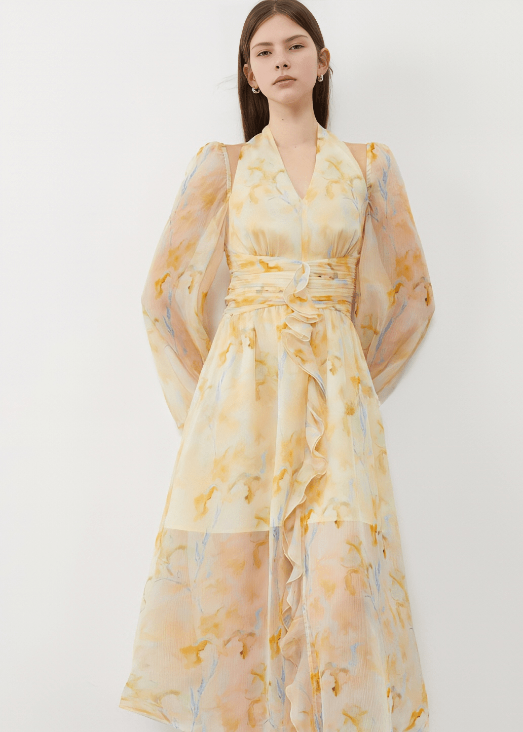 WATERCOLOR BLOUSON DRESS - Vera Lumina