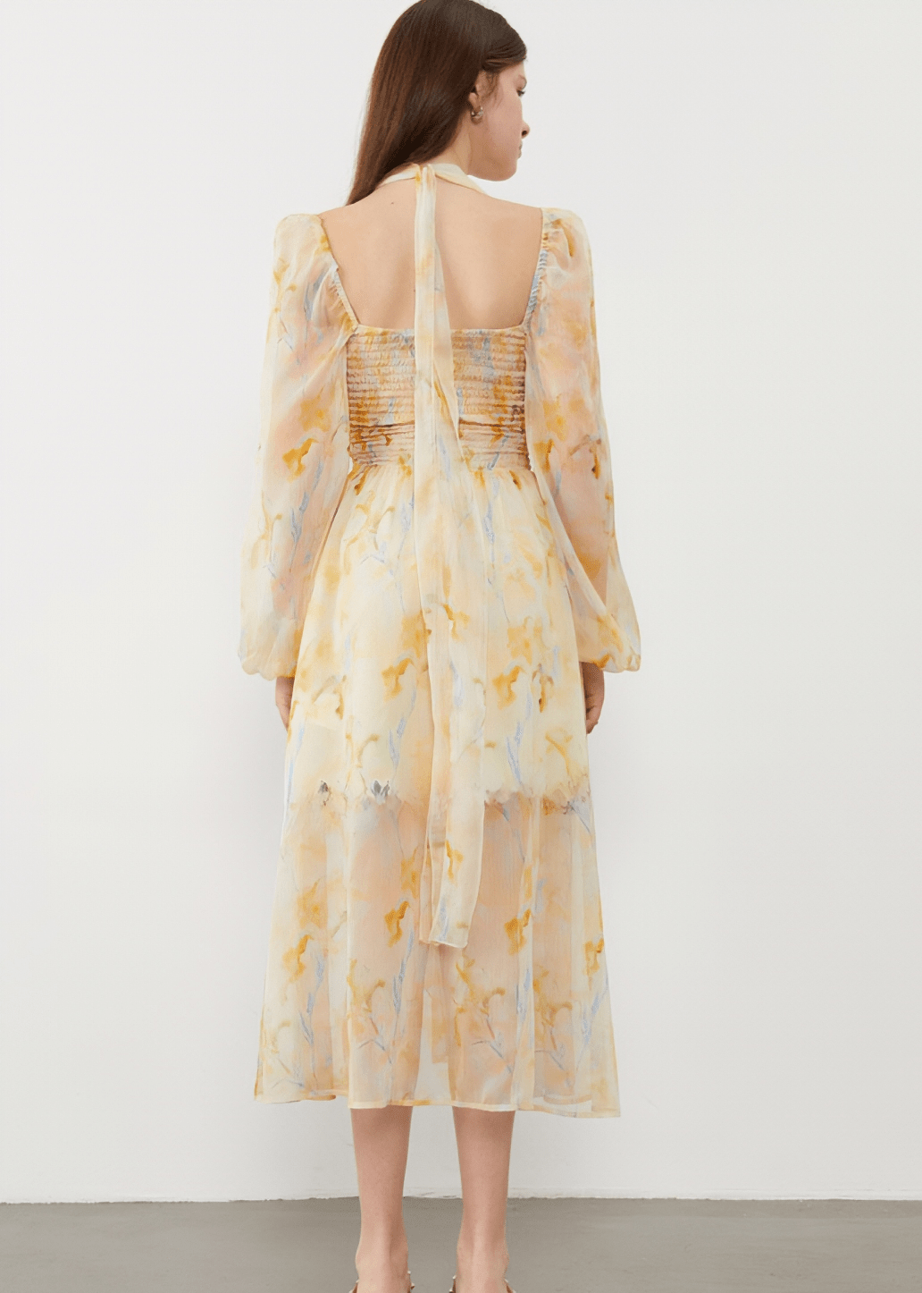 WATERCOLOR BLOUSON DRESS - Vera Lumina