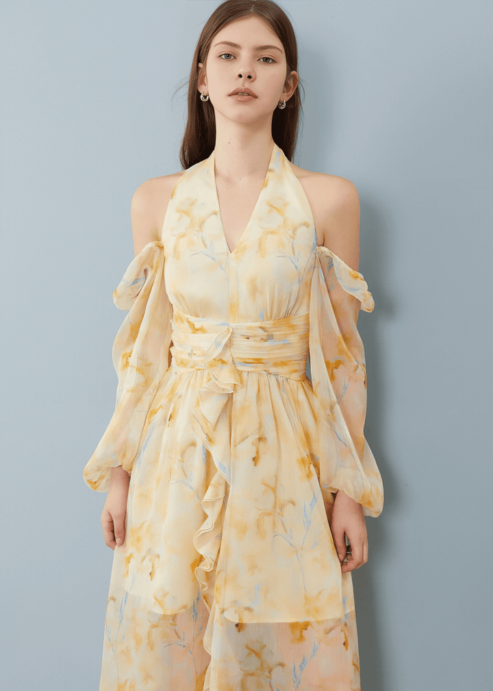 WATERCOLOR BLOUSON DRESS - Vera Lumina