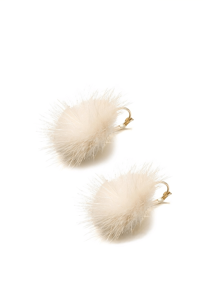 WHISPERLIGHT POM POM PIERCED EARRINGS - Vera Lumina