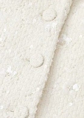WHITE WOOLEN TOP DOUBLE - ROW LOOSE SUIT JACKET - Vera Lumina