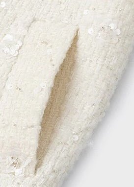 WHITE WOOLEN TOP DOUBLE - ROW LOOSE SUIT JACKET - Vera Lumina