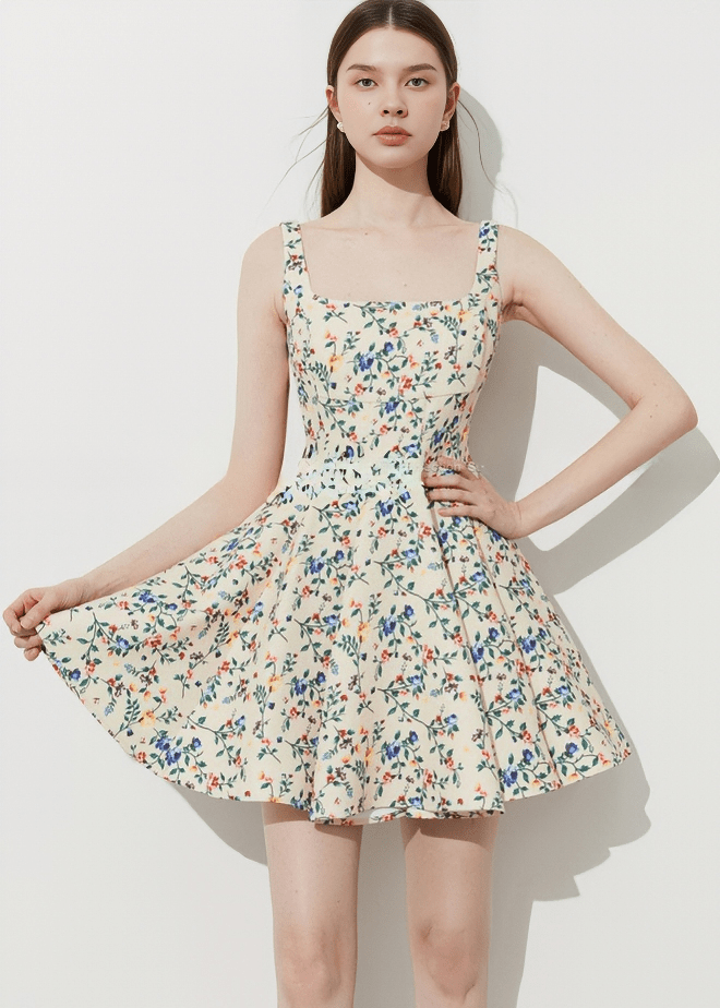 WILDFLOWER BUSTIER FIT - AND - FLARE DRESS - Vera Lumina