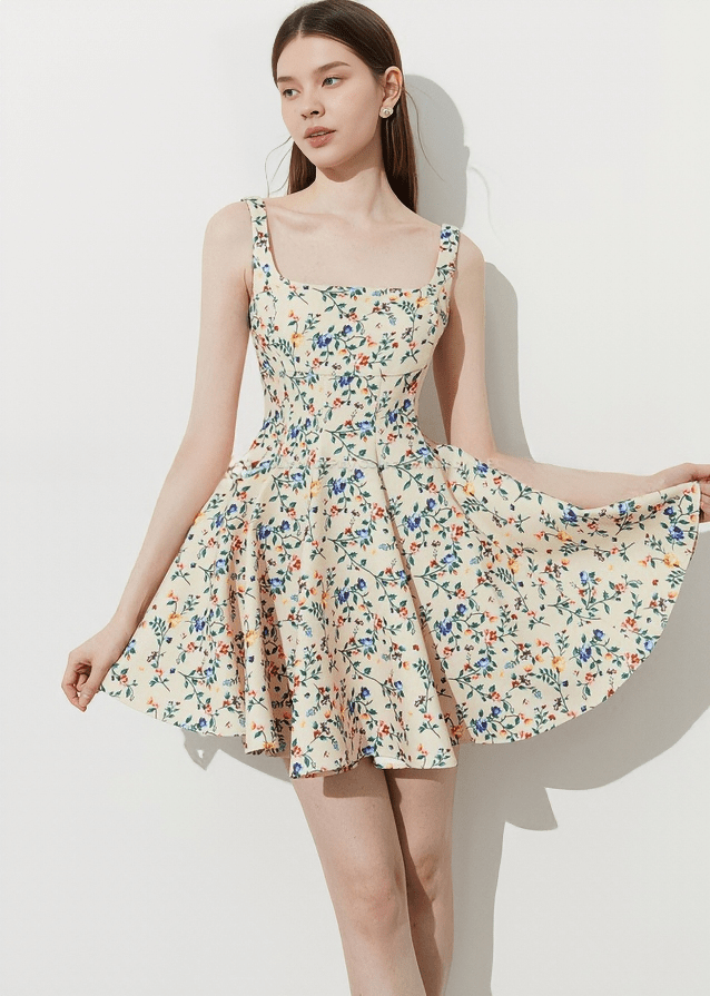 WILDFLOWER BUSTIER FIT - AND - FLARE DRESS - Vera Lumina