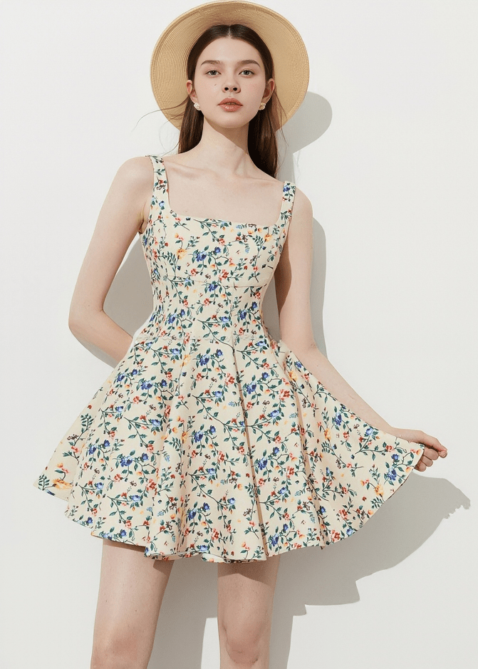 WILDFLOWER BUSTIER FIT - AND - FLARE DRESS - Vera Lumina