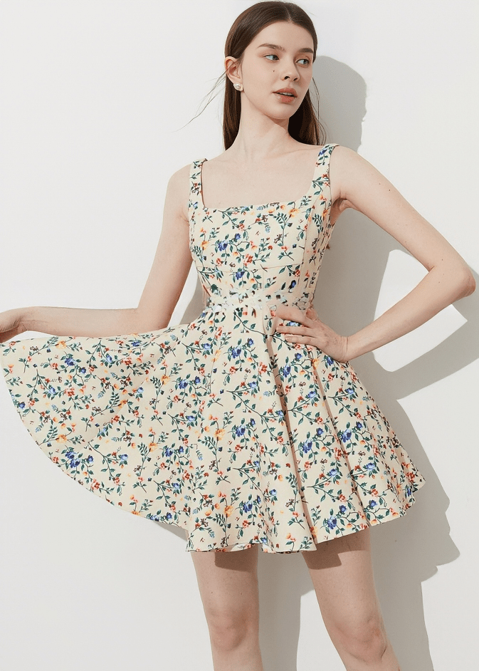 WILDFLOWER BUSTIER FIT - AND - FLARE DRESS - Vera Lumina